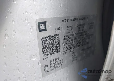 2019 Chevrolet Colorado Lt из США, поврежденный, VIN 1GCGTCEN4K1273130